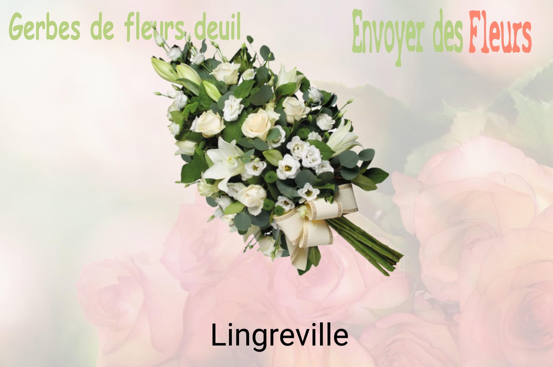 Gerbe de fleurs de deuil livrée à Lingreville